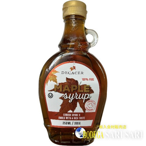 DECACER MAPLE SYRUP GRADE A AMBER 250ml - デカセール メープルシロップ グレードAアンバー  - JARABE DE ARCE