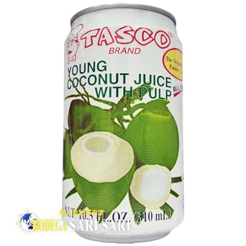 Tasco - Young Coconut Juice With Pulp  310ml - タスコ ヤング ココナッツ ジュース
