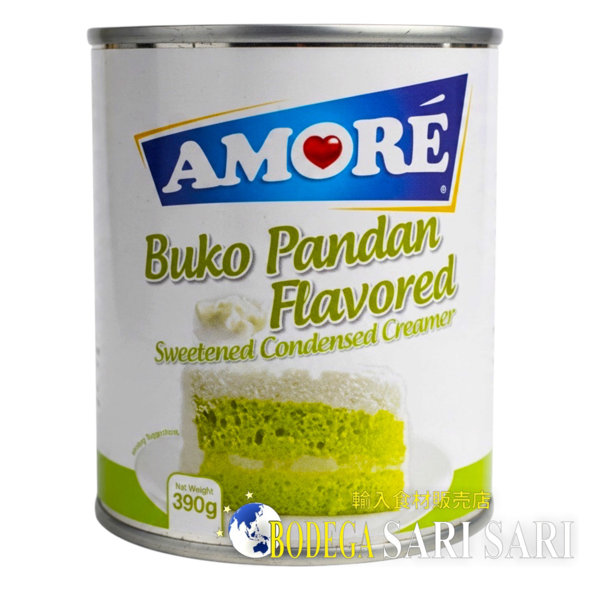 AMORE BUKO PANDAN FLAVORED CONDENSED 390g - アモーレ ブコ パンダン コンデンス