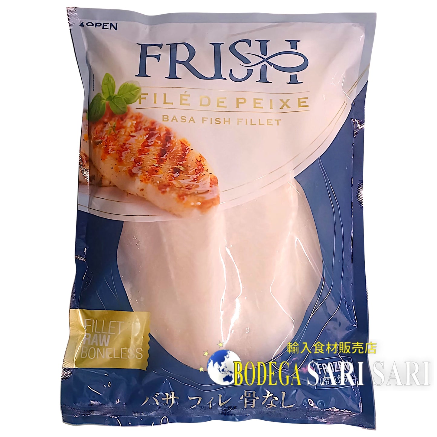 FILETE DE PESCADO BASA FRESCO 800g - Filete de pescado basa, pescado blanco congelado sin espinas