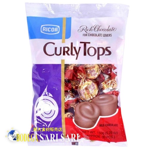 RICOA CURLY TOPS MILK CHOCOLATE  150g - カーリートップス チョコレート