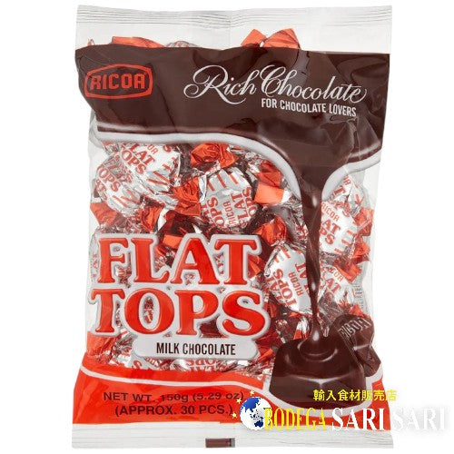 Ricoa Flat Tops Milk Chocolate 150g