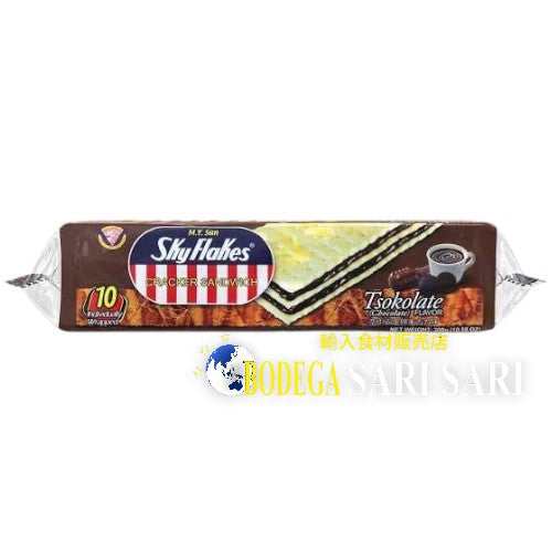 SkyFlakes CRACKERS SANDWICH CHOCOLATE 300g - スカイフレークス サンドクラッカー チョコレート (M.Y. San Sky Flakes TSOKOLATE)