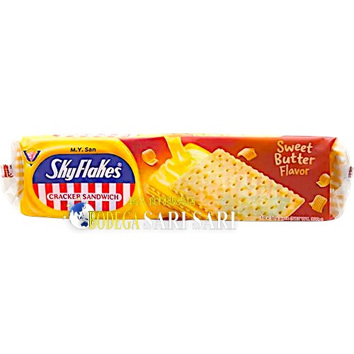 SkyFlakes CRACKERS SANDWICH SWEET BUTTER 300g - スカイフレークス クラッカー スイート バター (M.Y. San Sky Flakes mantikilya)