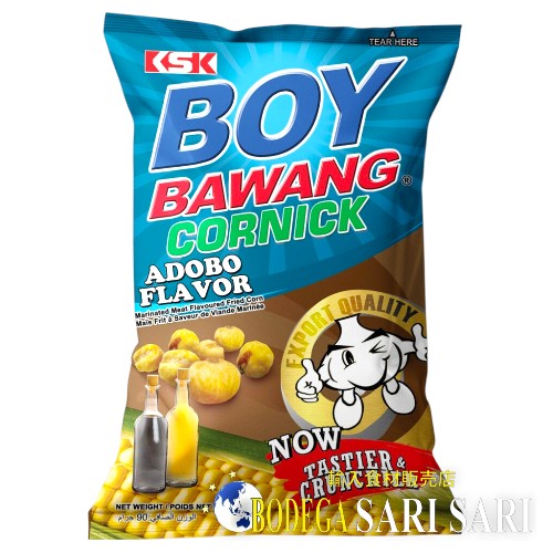 BOY BAWANG CORNICK ADOBO 90g - Boy Bawang Snack de Maíz Frito Adobo Sabor