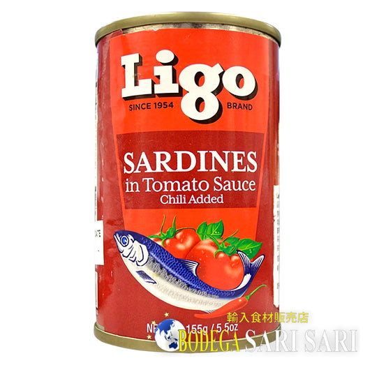 Ligo Sardines in Tomato Souce Chilli Added 155g - リゴ　サーディン　イワシのトマトソース煮　チリ味