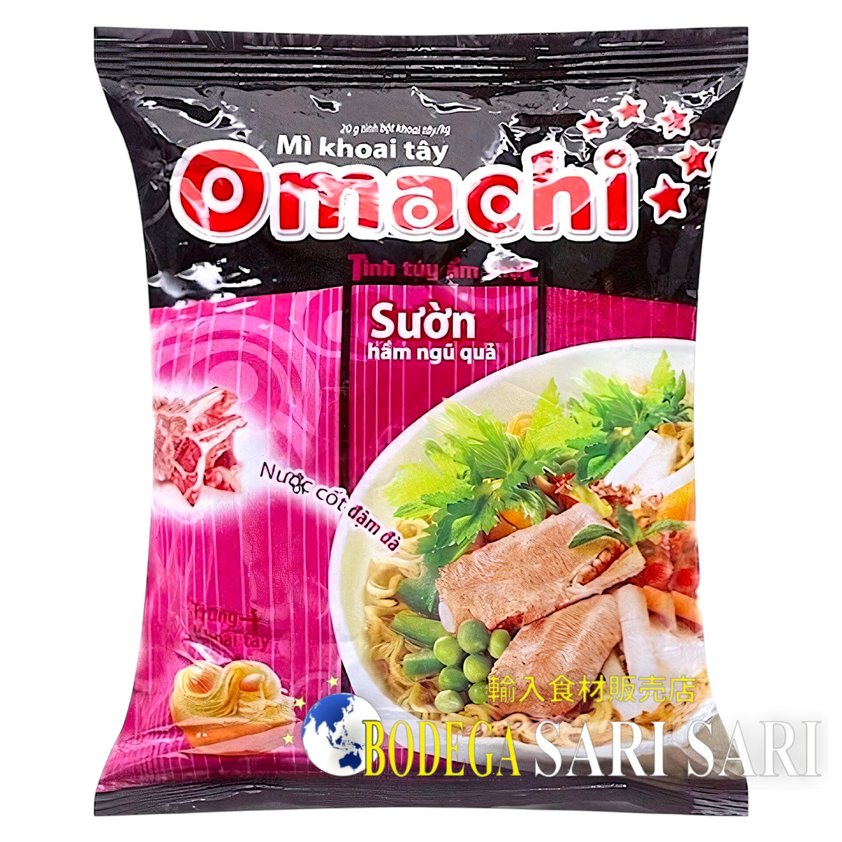 Mi Omachi Suon Man Ngu Qua 80g - オマチ　ベトナム　インスタントラーメン　豚肉風味