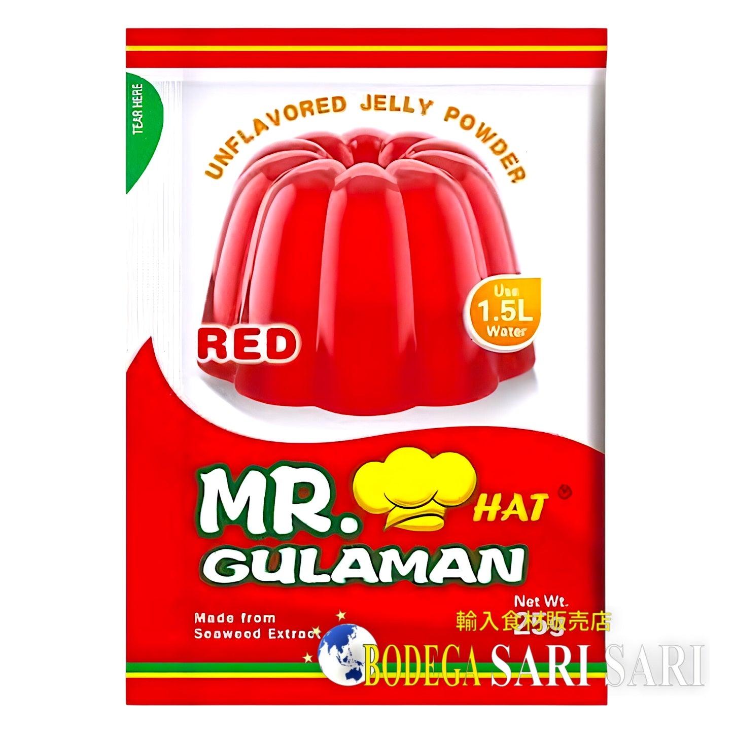 Gelatina en polvo roja Mr. Gulaman 25 g - Gelatina en polvo roja Mr. Gulaman
