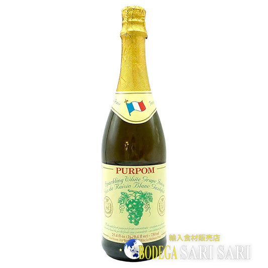 PORPOM SPARKING WHITE GRAPE JUICE 750ml - ピュアポム スパークリングジュース ホワイトグレープ