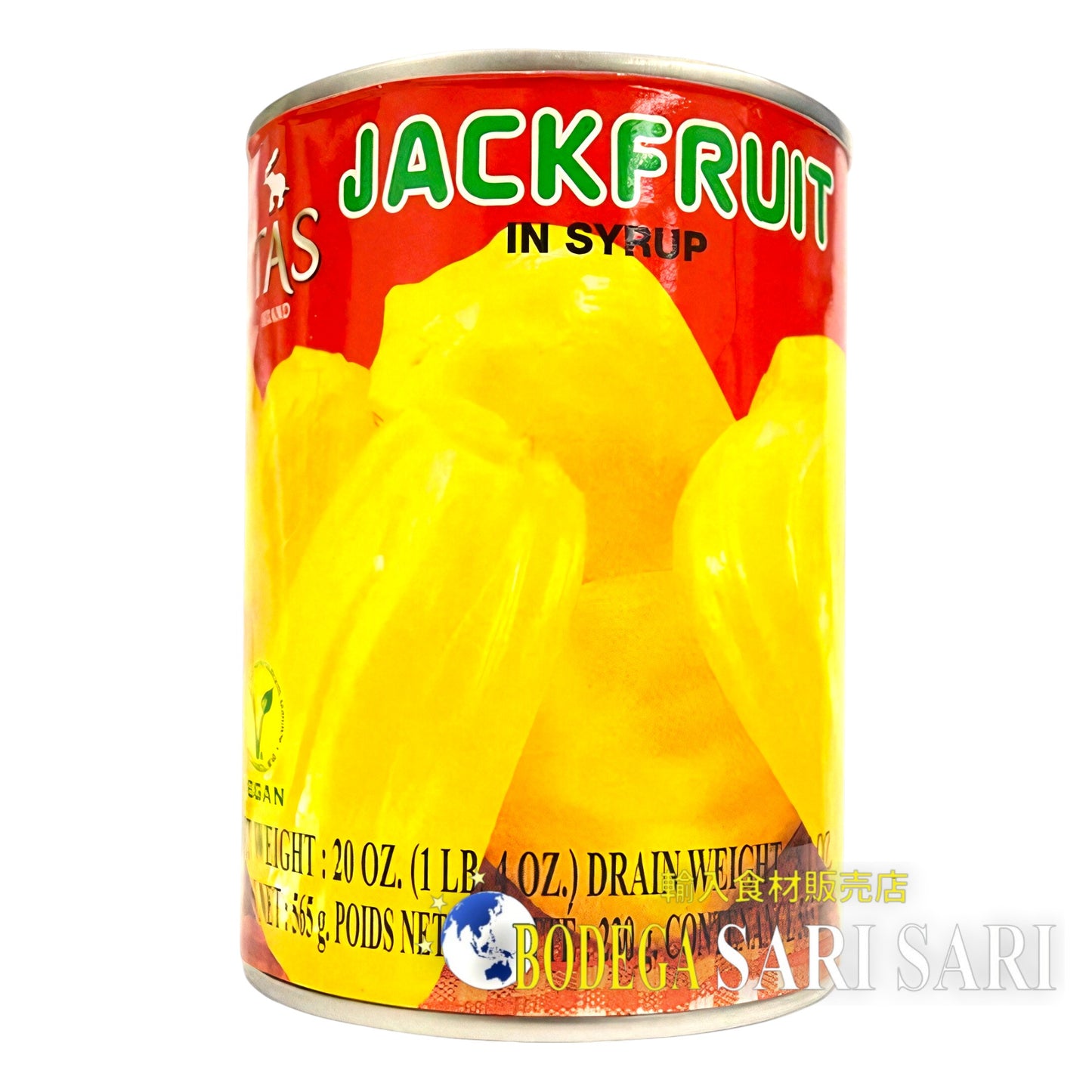 Jack Fruit Tas en almíbar 565 g - Jack Fruit amarillo
